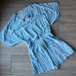 NWT Blue & White Romper (XL)